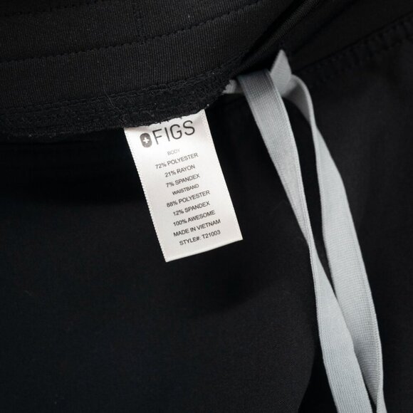 Figs Women's High Waisted Livingston Basic Scrub Pants Black | XS - Picture 4 of 8